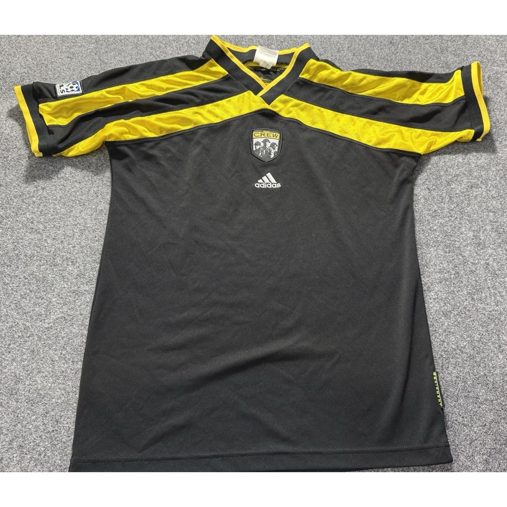 Vintage 2000 Adidas Columbus Crew Soccer Jersey Size Medium MLS Football Black